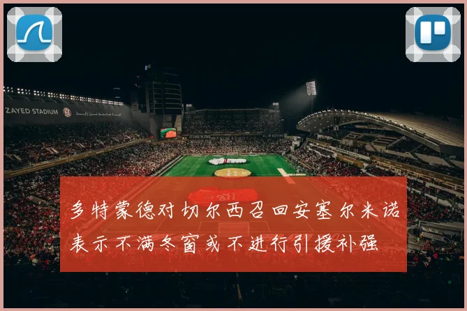 多特蒙德对切尔西召回安塞尔米诺表示不满冬窗或不进行引援补强